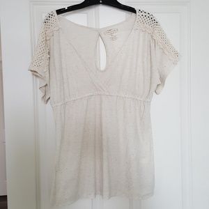 Crocheted Sleeve Top from Maurice's!